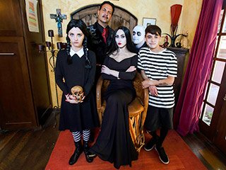 Audrey Noir and Kate Bloom Addams Family Orgy